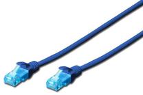 Провод Digitus CAT 5e UTP CCA RJ-45 8P8C, RJ-45 8P8C, 0.25 м, синий цв.