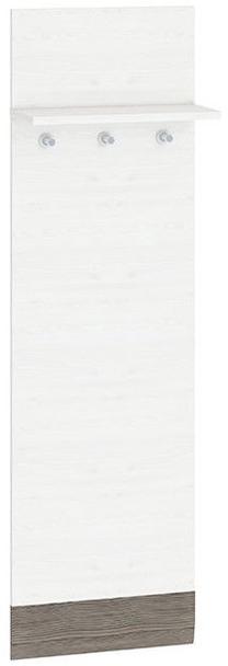 Sieninė drabužių kabykla ML Meble Blanco 23, 136 cm, pilka sp.