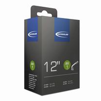 Dviračių padangų kamera Schwalbe AV1 45 degree 47/62-203, guma, juoda sp., 12"