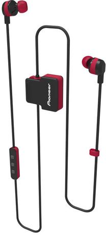 Bezvadu austiņas Pioneer ClipWear Active SE-CL5BT, melna krās./sarkana krās.