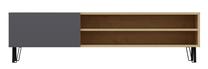 ТВ стол Kalune Design Bliss, антрацитовый цв./дубовый цв., 160 см x 37.4 см x 47 см
