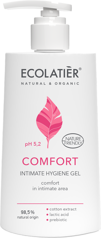 Intymios higienos prausiklis Ecolatier Comfort Ph 5.2, 250 ml