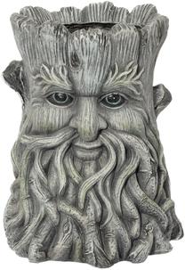 Puķu pods 4Living Wood Wizard, keramika, 17 cm x 17 cm, Ø 17 cm, pelēka krās.