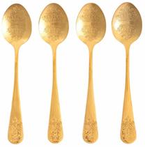 Dessertlusikas Homla Regalia 243069, roostevaba teras, kuldne v., 4 tk, 15 cm