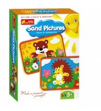 Песочная живопись, животные Ranok Creative Sand Pictures Bear % Hedgehog, синий цв./желтый цв./зеленый цв., 20 x 3.5 cm