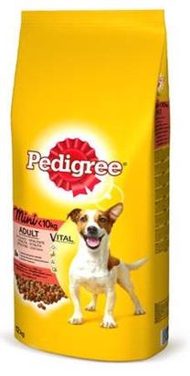 Kuiv koeratoit Pedigree, veiseliha, 12 kg