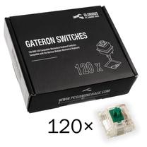 Klaviatūros dangtelis Glorious PC Gaming Race Gateron Green Switches | Clicky & Noisy (120 pcs), skaidri sp./žalia sp.