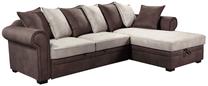 Kampinė sofa Home4you Lucrezia RC, ruda sp., 284 x 170 cm x 90 cm