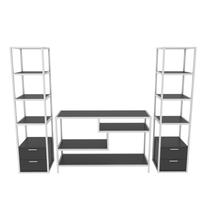 Sekcija Kalune Design Robbins 322RTC2467, antracito sp./balta sp., 39 cm x 198 cm x 160 cm