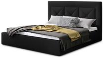 Lova dvigulė Cloe Mat Velvet 99, 180 x 200 cm, juoda sp., be čiužinio, su grotelėmis