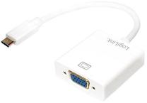 Adapteris Logilink USB-C to VGA USB, VGA female, 0.14 m, balta sp.