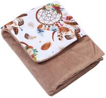 Antklodė Mamandu, 100 cm x 75 cm, ruda/balta