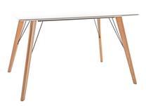 Stalas Home4you Helena, ąžuolo sp./balta sp., 120 cm x 80 cm x 75 cm