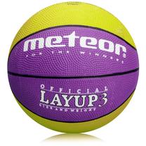 Баскетбольный мяч Meteor Layup 7066, 3 размер, желтый цв./фиолетовый цв.