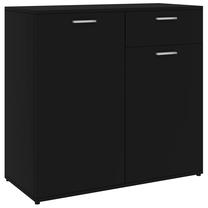 Komoda VLX 801833, juoda sp., 75 cm x 80 cm x 36 cm