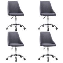 Krēslu komplekts VLX Rolling 275548, pelēka krās., 58.5 cm x 50 cm x 84 - 98 cm, 4 gab.