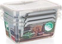 Toiduainekarbi komplekt Orplast NanoBox 3011, 0.5 l, 15 cm x 9.5 cm, läbipaistev v., 3 tk
