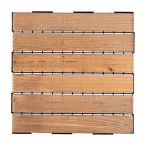 Terašu flīzes PXDECK, 30 cm x 30 cm x 2 cm, brūna krās., 6 gab.