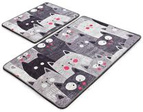 Vonios kilimėlių rinkinys Foutastic Meow 359CHL2376, įvairių spalvų, 100 cm x 60 cm