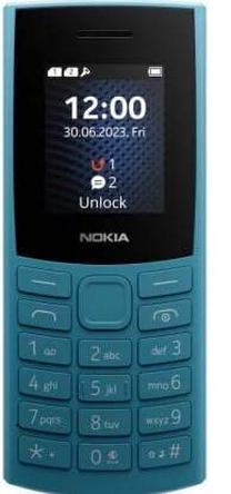 Telefons ar pogām Nokia 105 (2023), 128 MB, zila krās.