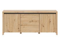 Televizoriaus spintelė Larios, juoda sp./artisan oak sp., 40 cm x 143 cm x 61 cm