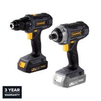 Įrankių komplektas Grunder CD-L1218+CW-L1218E, 18 V, 1x2.0 Ah