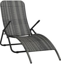 Lauko gultas VLX Folding Sun Lounger 48128, pilka sp.