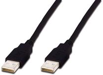 Vads Assmann AK-300100-018-S USB 2.0 A male, USB 2.0 A male, 1.8 m, melna krās.