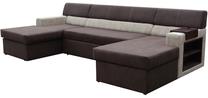 Kampinė sofa Markos Dora 28, Dora 22, šviesiai ruda sp./tamsiai ruda sp., dešininė, 159 x 310 cm x 90 cm