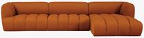Modulinė sofa Micadoni Harry, oranžinė sp., dešininė, 348 x 160 cm x 72 cm