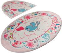 Vonios kilimėlių rinkinys Foutastic Bemol Oval 359CHL2112, įvairių spalvų, 100 cm x 60 cm