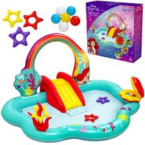 Pripučiama žaidimų aikštelė Bestway Disney The Little Mermaid, 221 cm x 193 cm, įvairių spalvų