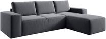 Kampinė sofa Silla Savoi 6, tamsiai pilka sp., dešininė, 202 x 302 cm x 95 cm
