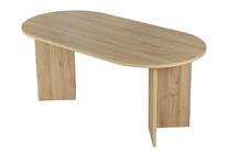 Valgomojo stalas Nordure Sablin, ąžuolo medienos imitacija sp., 90 cm x 180 cm x 75 cm