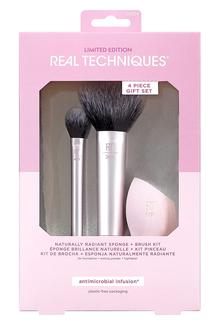 Grima otu un sūkļu komplekts Real Techniques Naturally Radiant, 3 gab., daudzkrāsaina