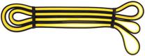 Pasipriešinimo guma HMS Exercise Rubber, 225 cm x 0.9 cm x 0.5 cm, juoda sp.