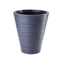 Gėlių vazonas Form Plastic Sahara 2722, plastikinis, Ø 40 cm, pilka sp./tamsiai pilka sp.