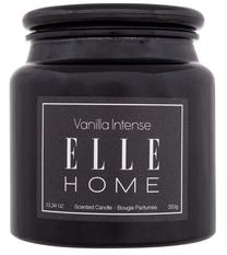 Svece, aromātiskā Elle Home Vanilla Intense, 55 - 65 h, 350 g, melna krās.