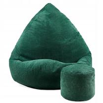 Sėdmaišis su pufu Sako Mega Dot Velour M, žalia sp.