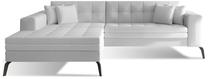 Kampinė sofa Solange Soft 17, balta sp., kairinė, 196 x 292 cm x 80 cm