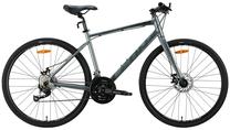 Велосипед гибридный Leon HD 80 DD, 28 ″, 21" рама, черный цв./зеленый цв./серый цв.