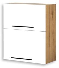 Viršutinė virtuvinė spintelė Bodzio Bellona KBE60GDP-BI/DSC, ąžuolo sp./balta sp., 60 cm x 31 cm x 72 cm