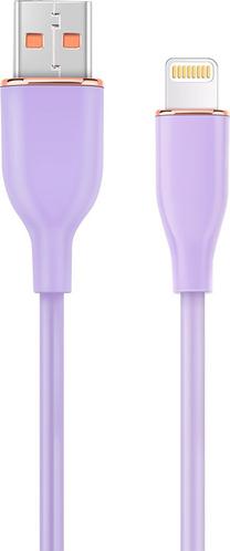 Vads Gembird Premium silicon USB Type-A Vīrietis, Lightning Vīrietis, 1.5 m, violeta krās.