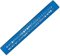 Lineāls Pensan, 3 cm, plastmasa, caurspīdīga krās./zila krās.
