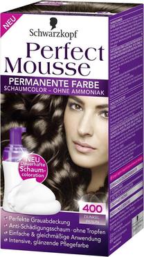 Matu krāsa Schwarzkopf Perfect Mousse, tumši brūna krās., Dark Brown 400, 35 ml