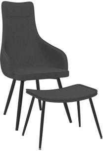 Krėslas VLX With Foot Bench, tamsiai pilka sp., 61 cm x 56 cm x 105 cm