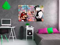 Reprodukcija Artgeist Rainbow Brick (Banksy) HK6791-DK, 90 cm x 60 cm