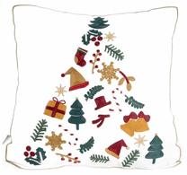 Kalėdinis dekoratyvinės pagalvėlės užvalkalas Homla Antares 709173, balta/įvairių spalvų, 45 cm x 45 cm