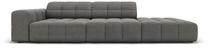Sofa Micadoni Home Jennifer Velvet 3 Seats, pilka sp., dešininė, 262 x 102 cm x 70 cm