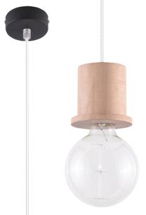 Valgusti rippuv Sollux Milo Uno 427836, E27, 1 x 60 W, ilma katteta / pruun v.